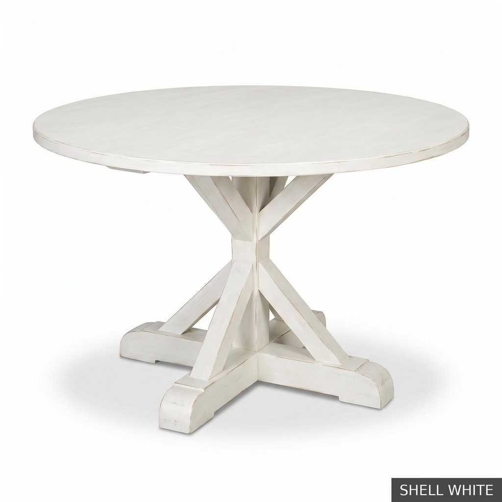 [EUR: Scar-48] Scarbrough Dining Table - 48"  / Shell White