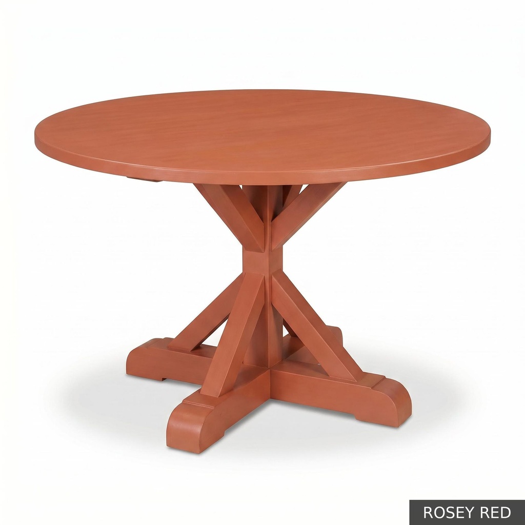 [EUR: Scar-54] Scarbrough Dining Table - 54"   / Rosey Red