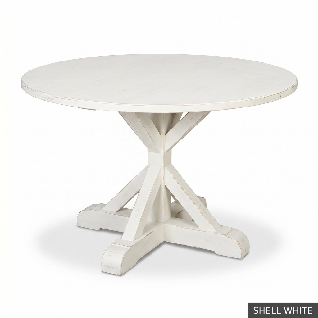 [EUR: Scar-54] Scarbrough Dining Table - 54"   / Shell White