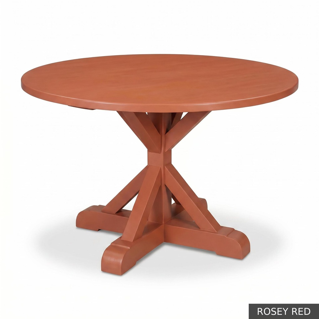 [EUR: Scar-60] Scarbrough Dining Table - 60"   / Rosey Red