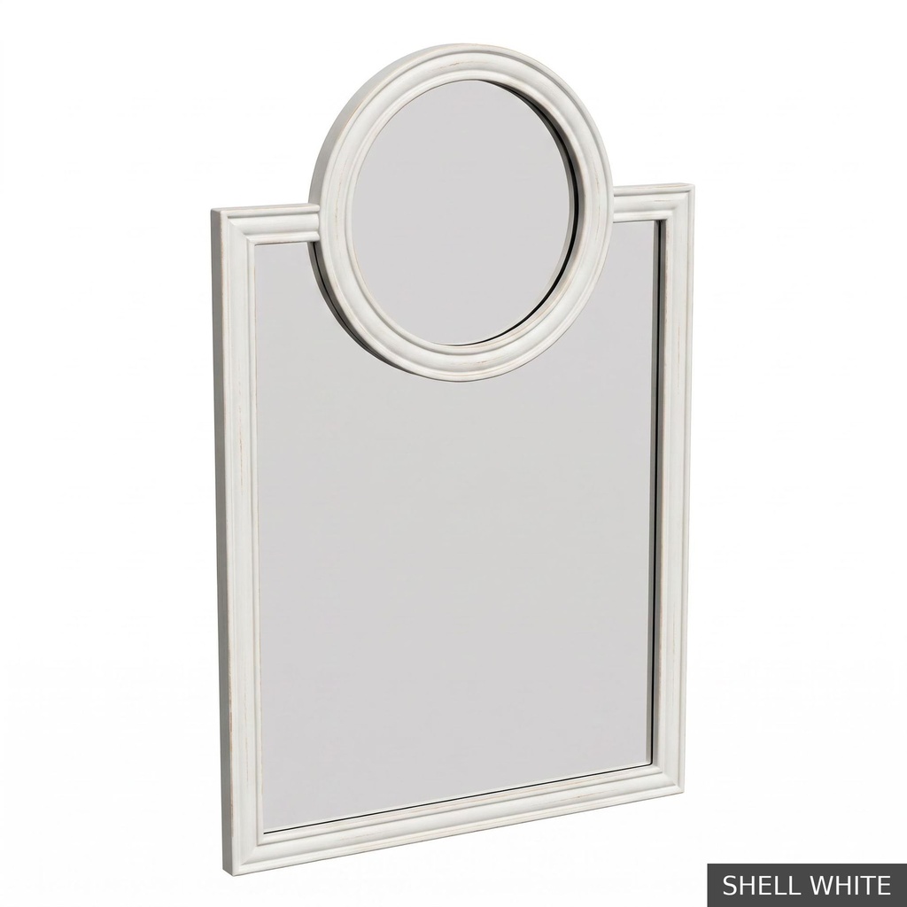 Petite Oliver Mirror / Shell White