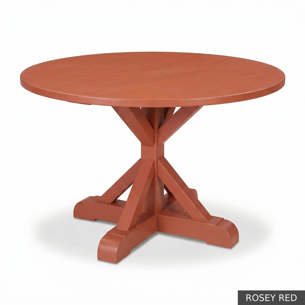 [EUR: Scar-72] Scarbrough Dining Table - 72"  / Rosey Red