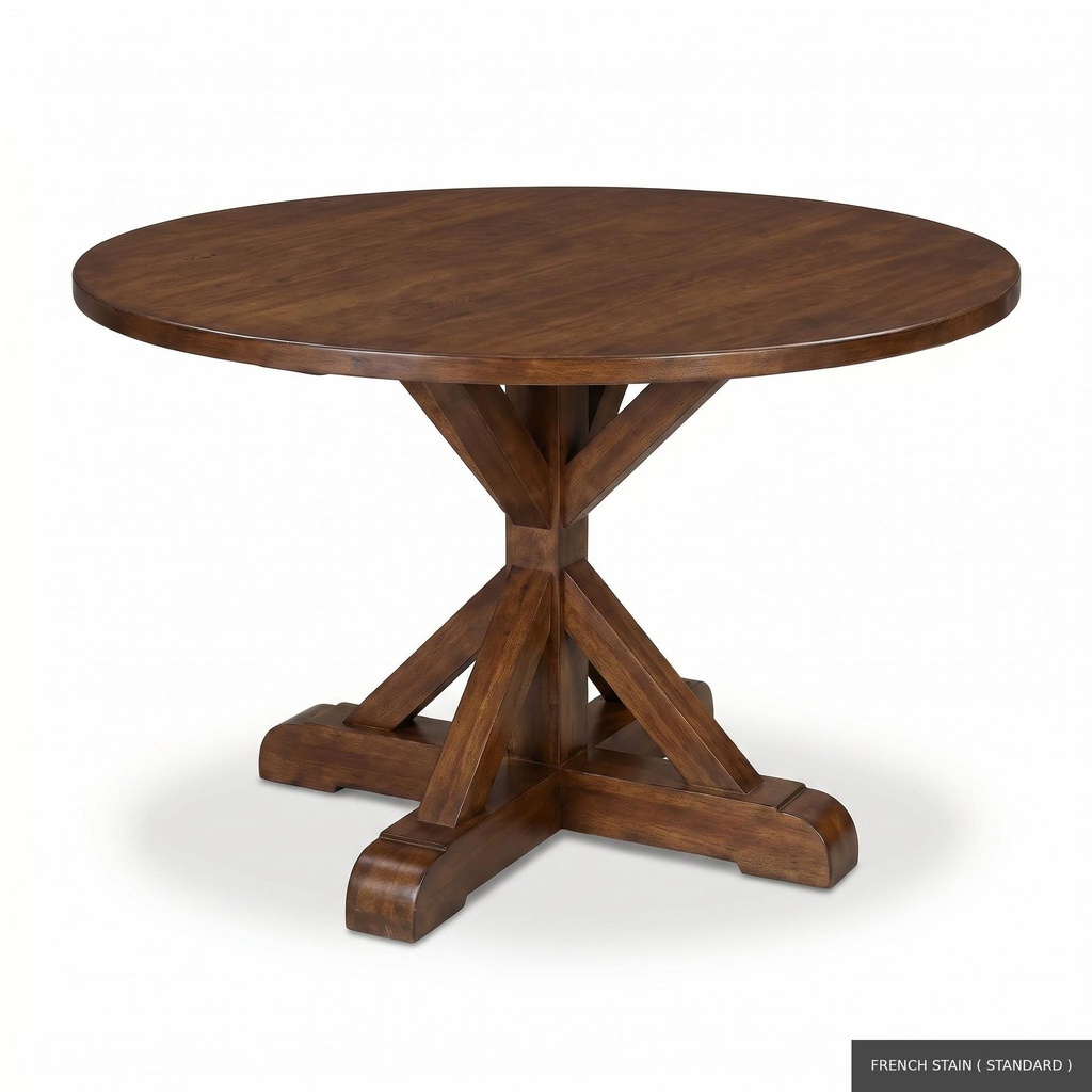 [EUR: Scar-72] Scarbrough Dining Table - 72"  / French Stain ( Standard )