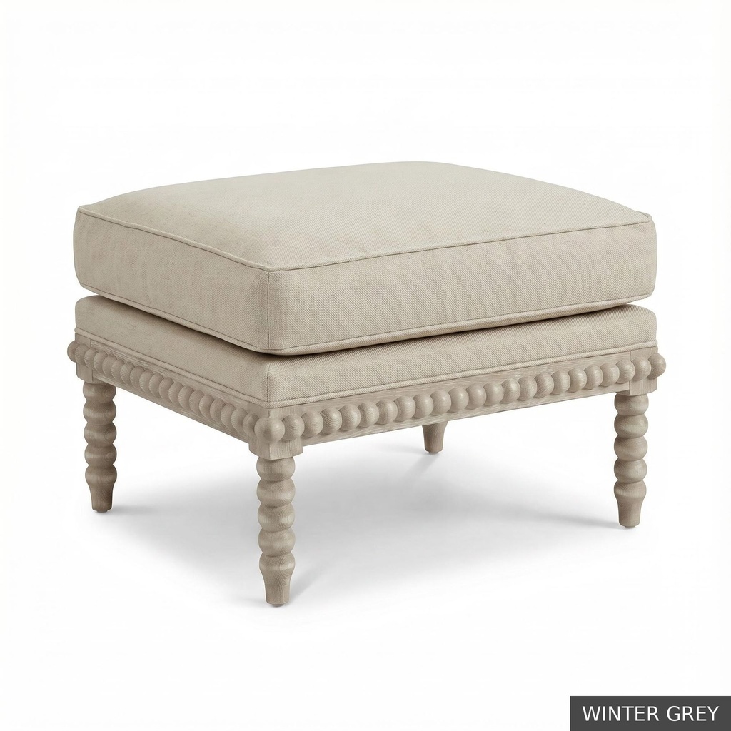 [LOFT: RutlO] Rutledge Ottoman   / Winter Grey