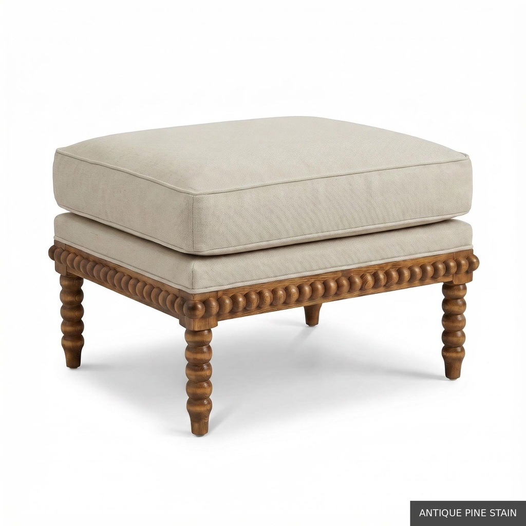 [LOFT: RutlO] Rutledge Ottoman   / Antique Pine Stain