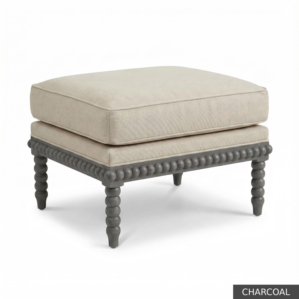 [LOFT: RutlO] Rutledge Ottoman   / Charcoal