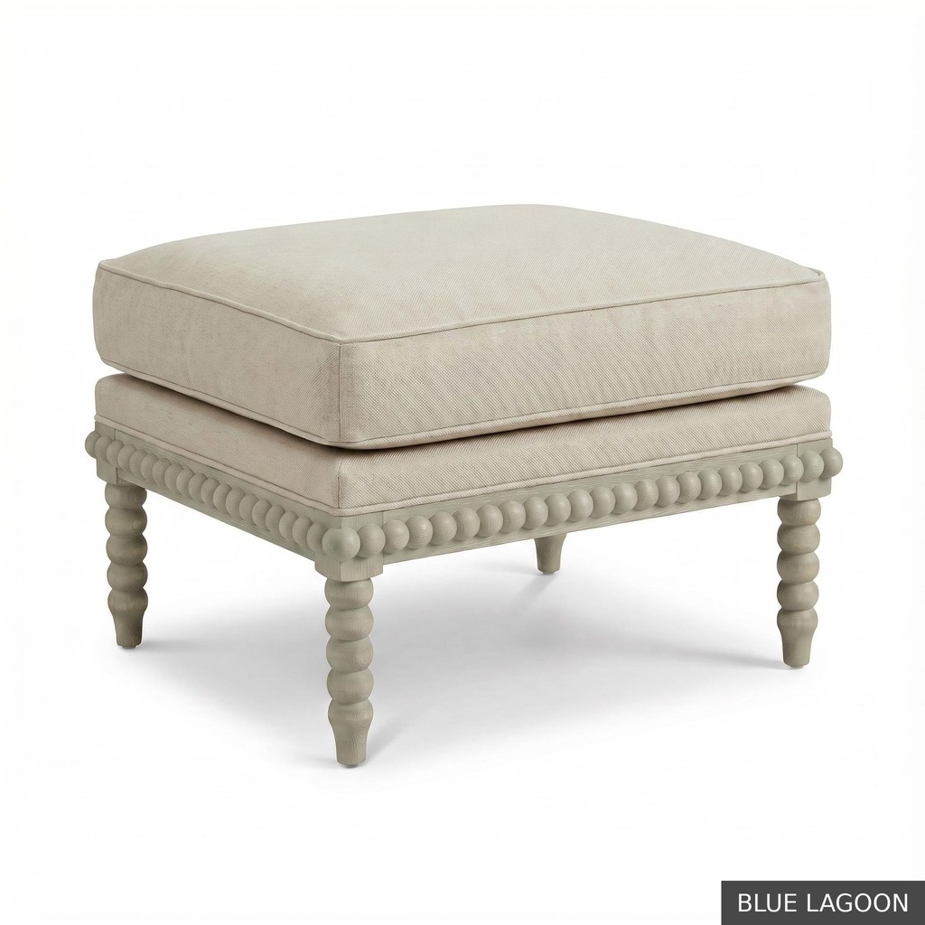 [LOFT: RutlO] Rutledge Ottoman   / Blue Lagoon