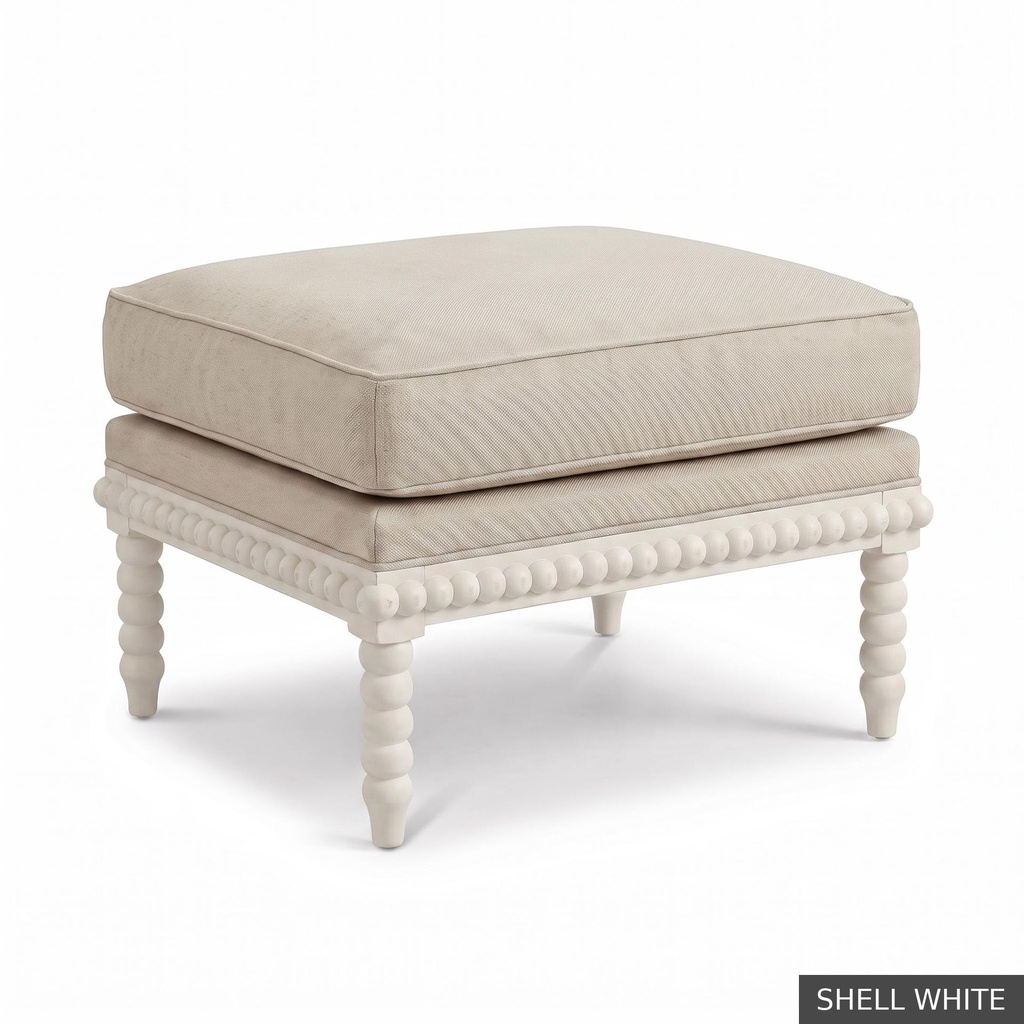 [LOFT: RutlO] Rutledge Ottoman   / Shell White