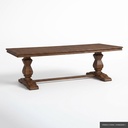 [EUR: Trou-84] Troup Dining Table - 84"    / French Stain ( Standard )