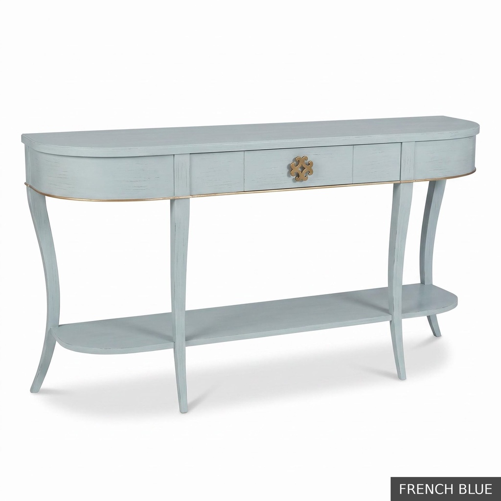 [EUR: Wind] Windsor Console / French Blue + No Changes - Winter Grey + Gold accents - Standard
