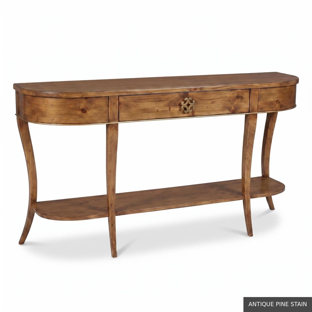 [EUR: Wind] Windsor Console / Antique Pine Stain + Gold