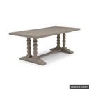 Dominique Dining Table - 84" / Winter Grey