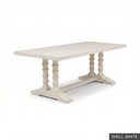 Dominique Dining Table - 84" / Shell White
