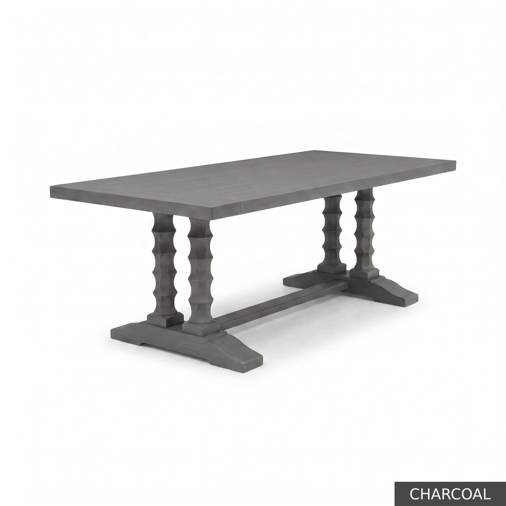 Dominique Dining Table - 84" / Charcoal
