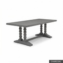 Dominique Dining Table - 84" / Charcoal