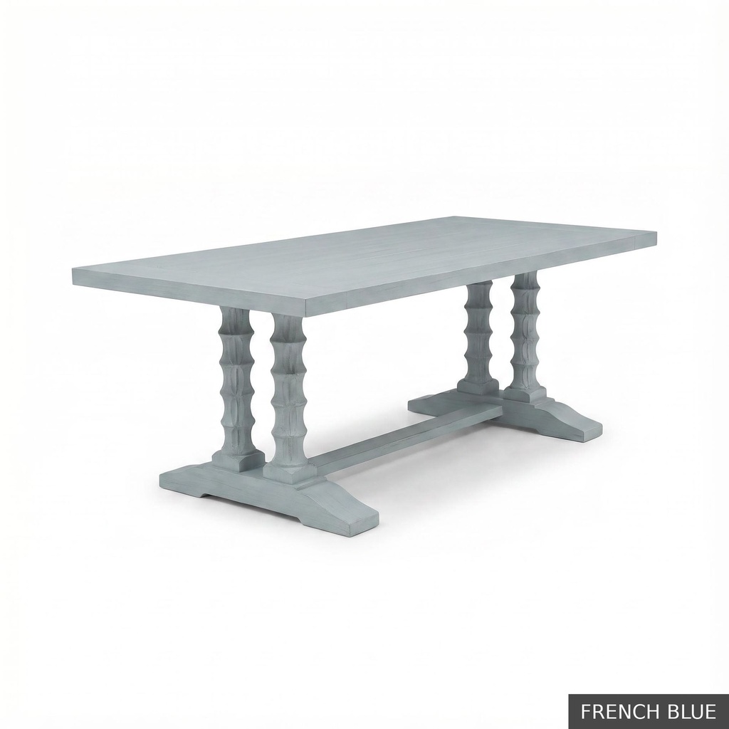 Dominique Dining Table - 84" / French Blue