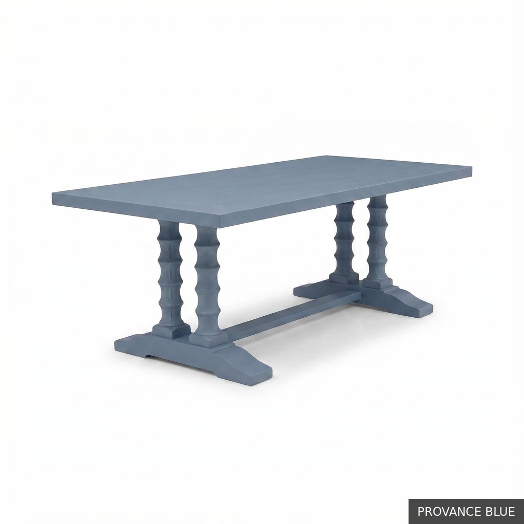 Dominique Dining Table - 84" / Provance Blue