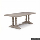 Dominique Dining Table - 96" / Winter Grey