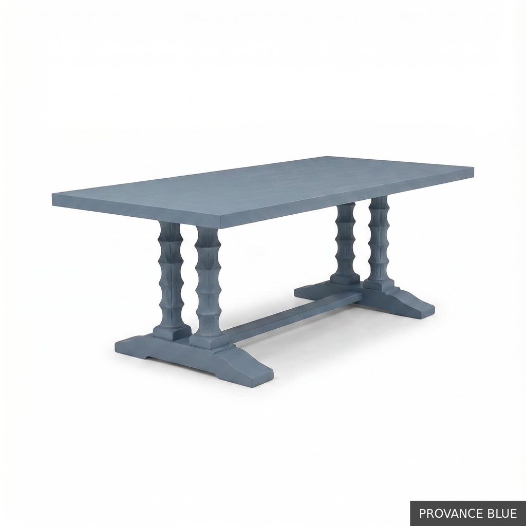 Dominique Dining Table - 96" / Provance Blue