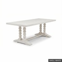 Dominique Dining Table - 96" / Shell White