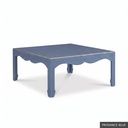 [EUR: Warr40] Warren Cocktail Table 40" Sq / Provance Blue + Gold