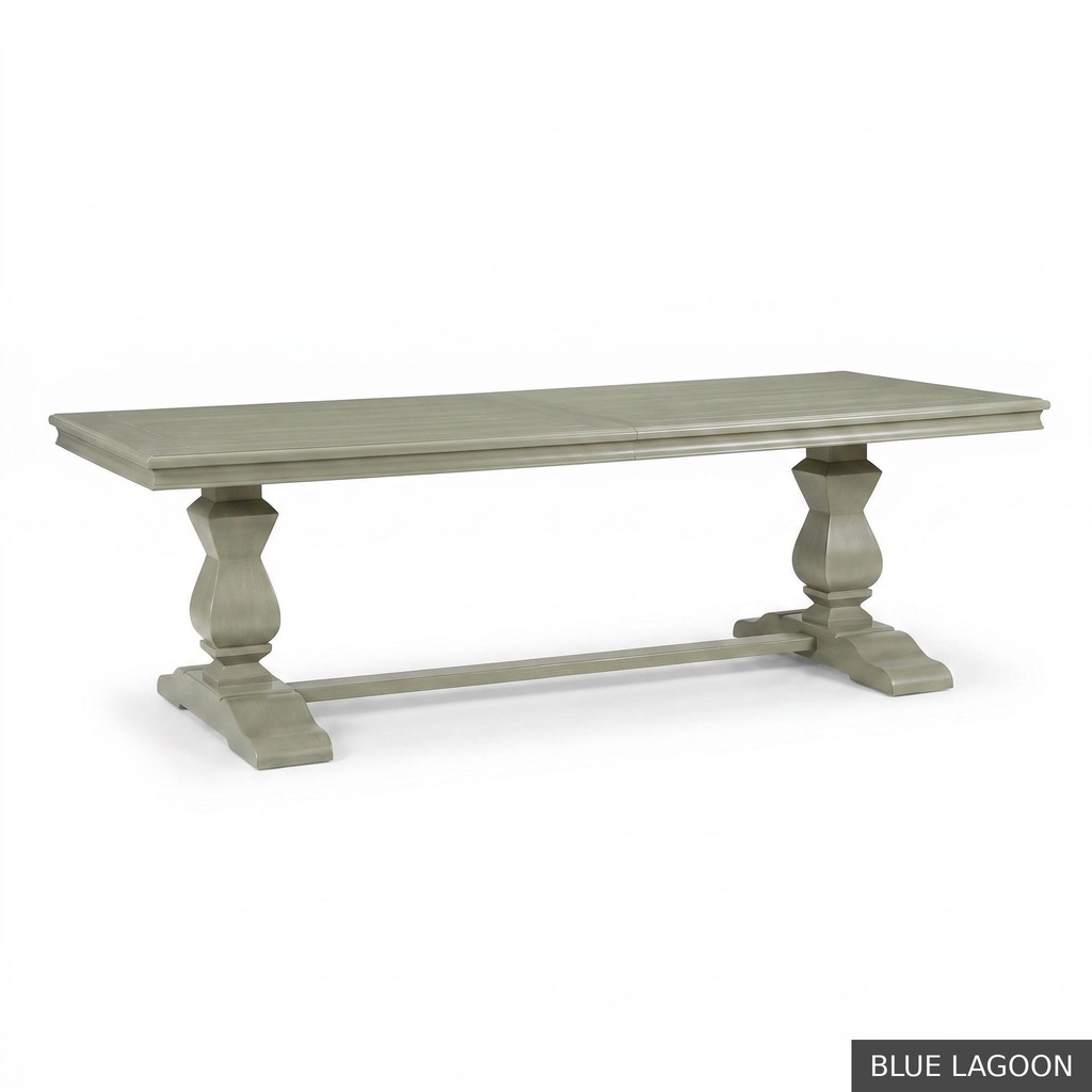 [EUR: Trou-96] Troup Dining Table - 96"  / Blue Lagoon