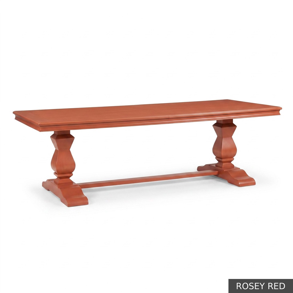 [EUR: Trou-96] Troup Dining Table - 96"  / Rosey Red
