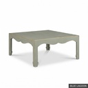 [EUR: Warr40] Warren Cocktail Table 40" Sq / Blue Lagoon + Gold