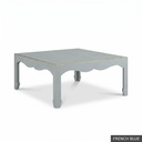 [EUR: Warr40] Warren Cocktail Table 40" Sq / French Blue + Gold