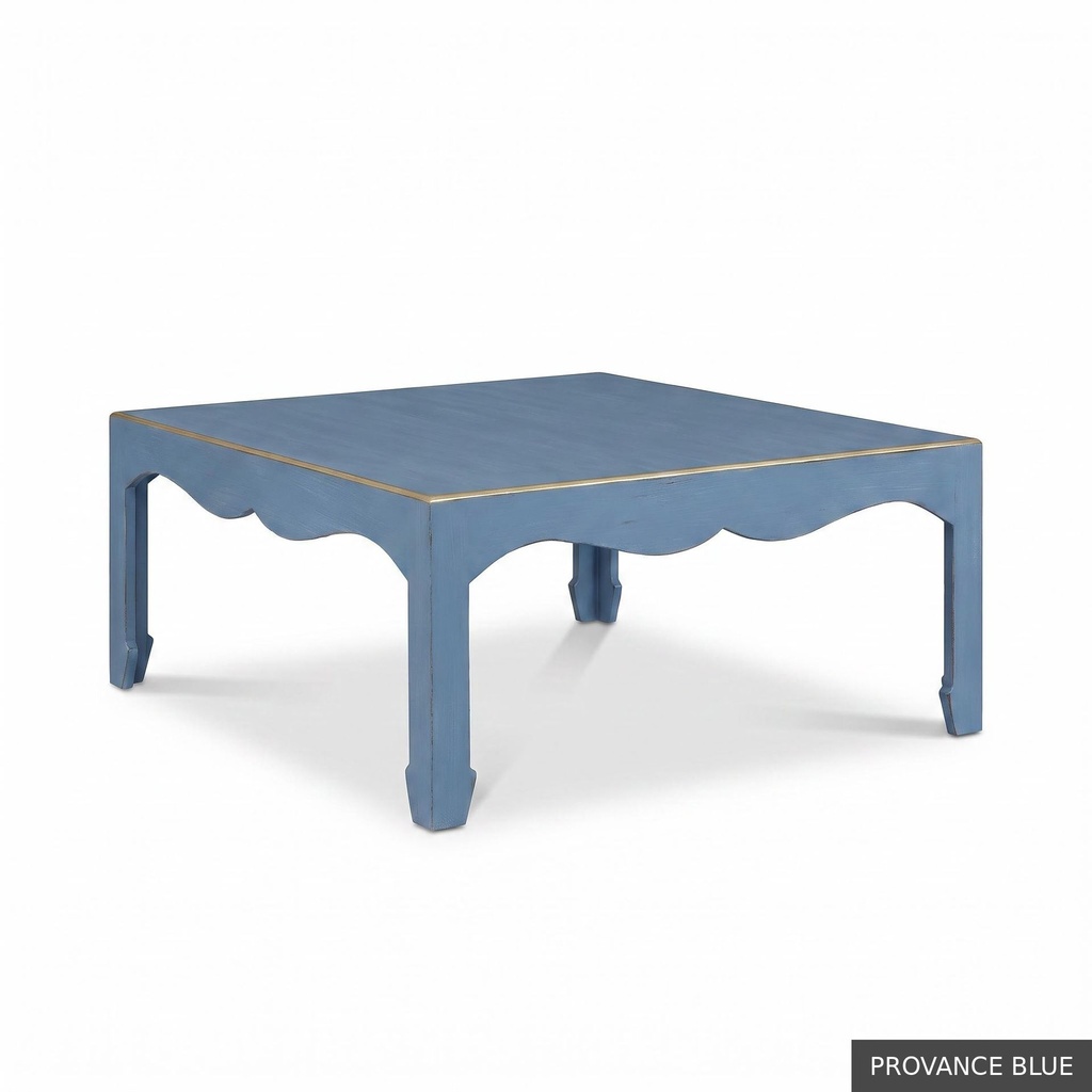 [EUR: Warr40] Warren Cocktail Table 40" Sq / Provance Blue + NO Accent Colour Required