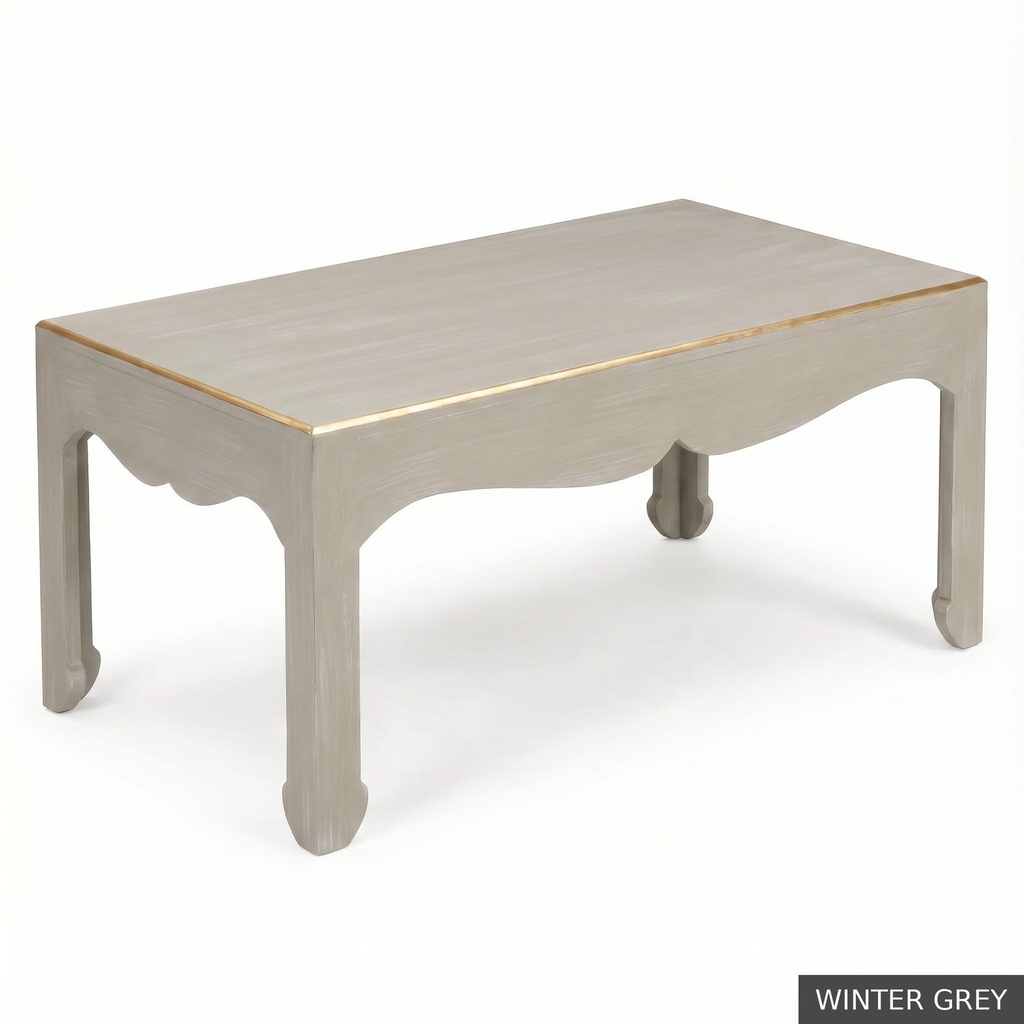[EUR: Warr23] Warren Cocktail Table 40"x23" / Winter Grey + Gold