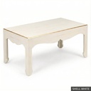 [EUR: Warr23] Warren Cocktail Table 40"x23" / Shell White + Gold