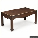 [EUR: Warr23] Warren Cocktail Table 40"x23" / French Stain + No Changes - Shell White + Gold accents - Standard