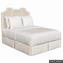 [SIG: NantQ] Nantucket Queen Headboard / Shell White + Gold