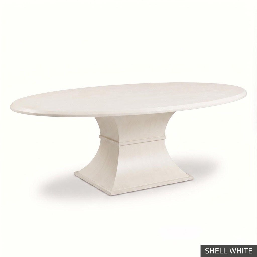 Hudson Oval Table - 72" / Shell White