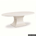 Hudson Oval Table - 72" / Shell White