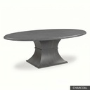Hudson Oval Table - 72" / Charcoal
