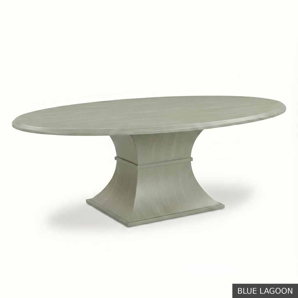 Hudson Oval Table - 72" / Blue Lagoon