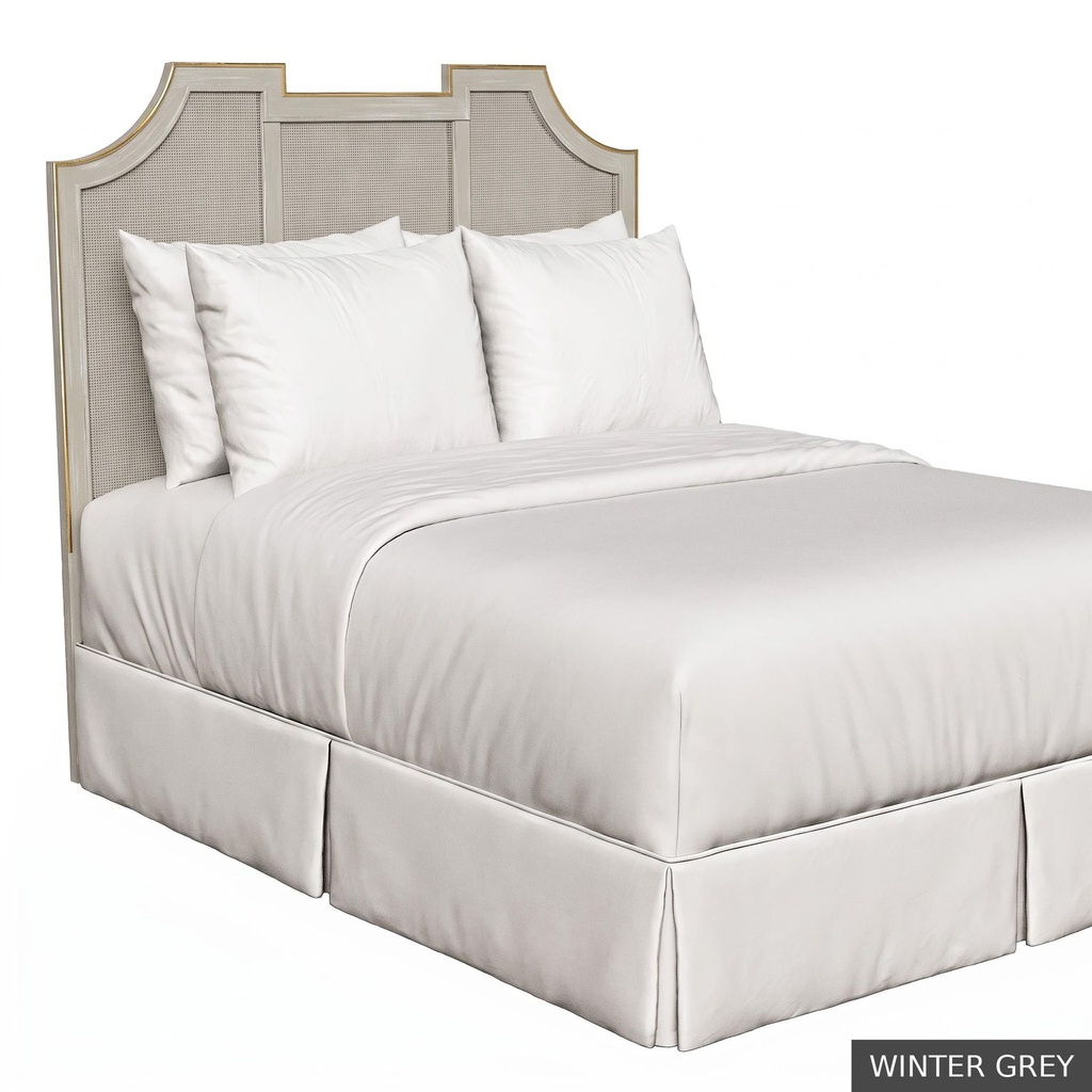 [SIG: NantQ] Nantucket Queen Headboard / Winter Grey + Gold