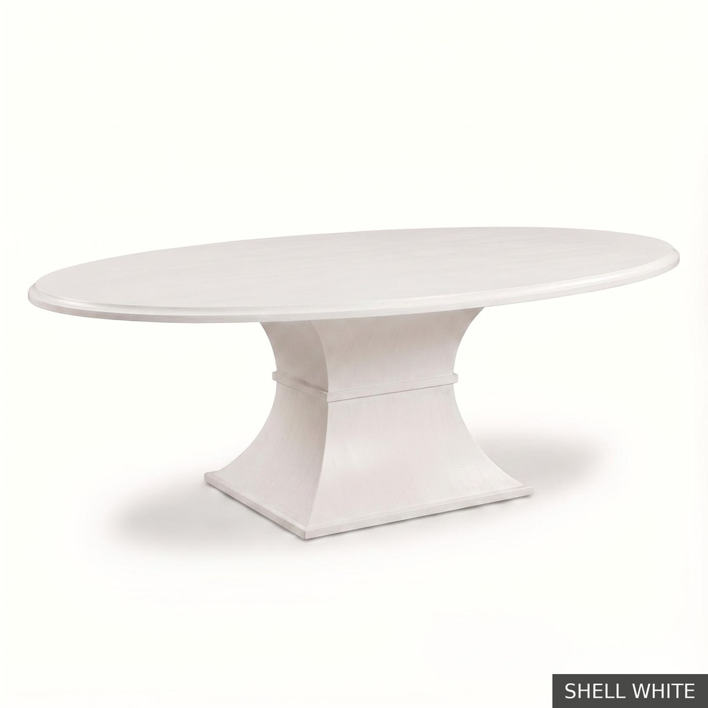 Hudson Oval Table - 84" / Shell White