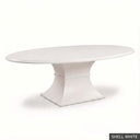 Hudson Oval Table - 84" / Shell White