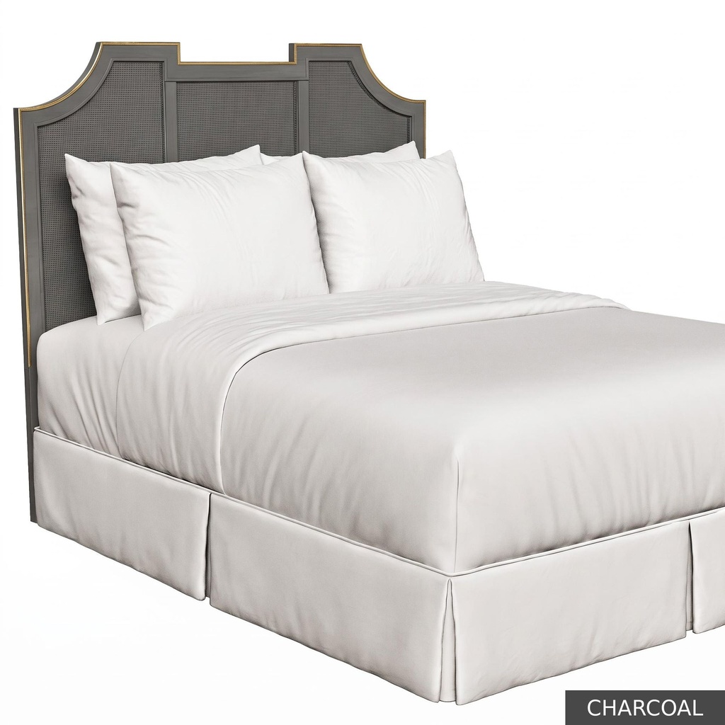 [SIG: NantQ] Nantucket Queen Headboard / Charcoal + Gold