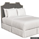 [SIG: NantQ] Nantucket Queen Headboard / Charcoal + Gold
