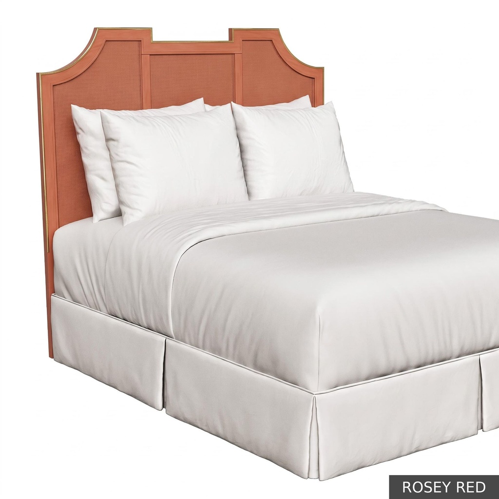 [SIG: NantQ] Nantucket Queen Headboard / Rosey Red + Gold