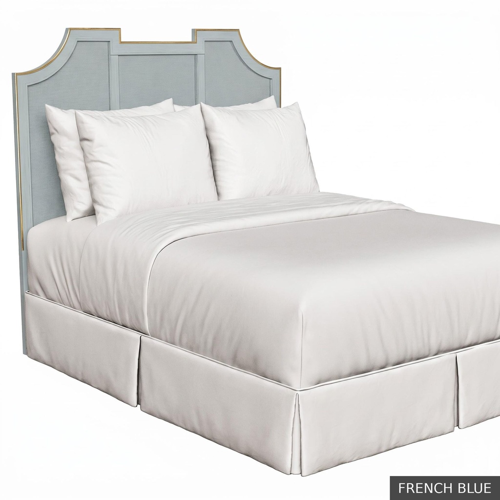 [SIG: NantQ] Nantucket Queen Headboard / French Blue + Gold