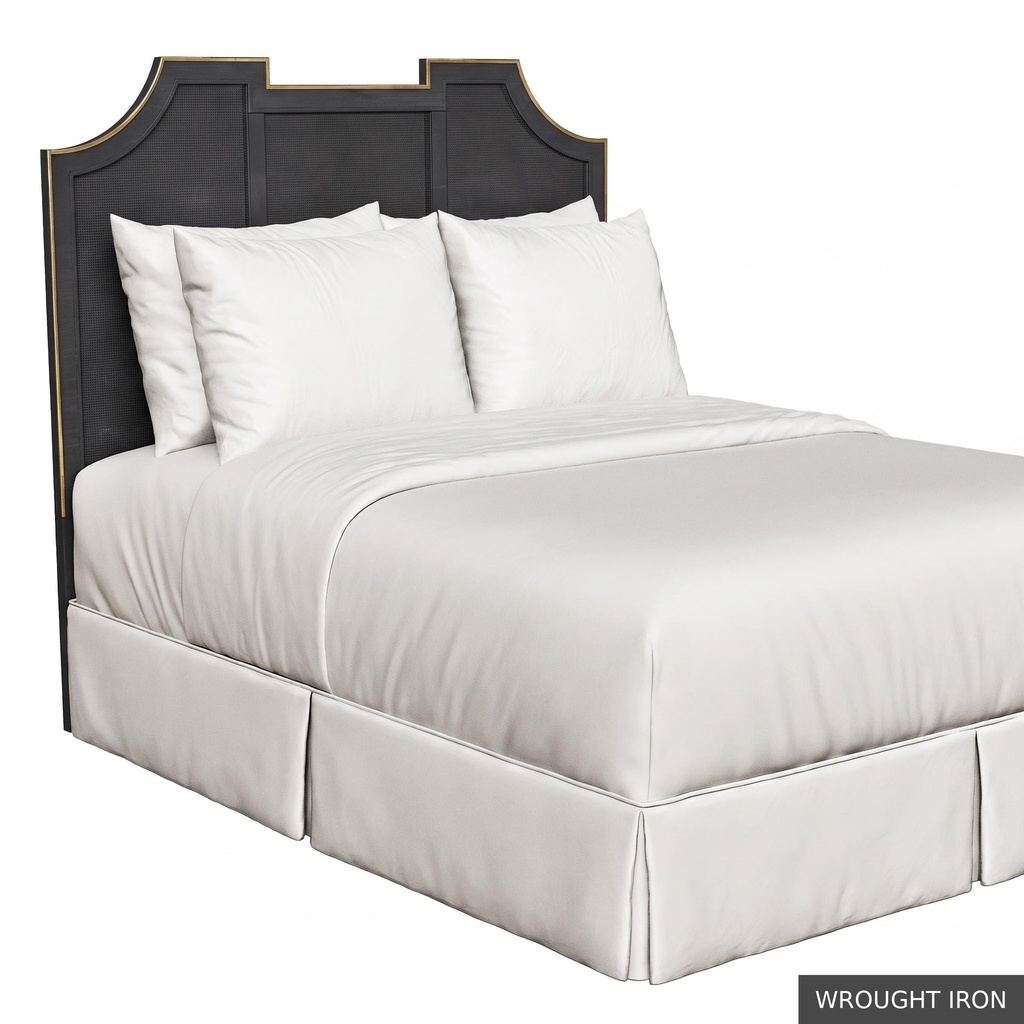 [SIG: NantQ] Nantucket Queen Headboard / Wrought Iron + Gold