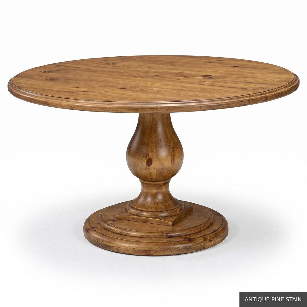 [EUR: Lafa-48] Lafayette Dining Table - 48"  / Antique Pine Stain