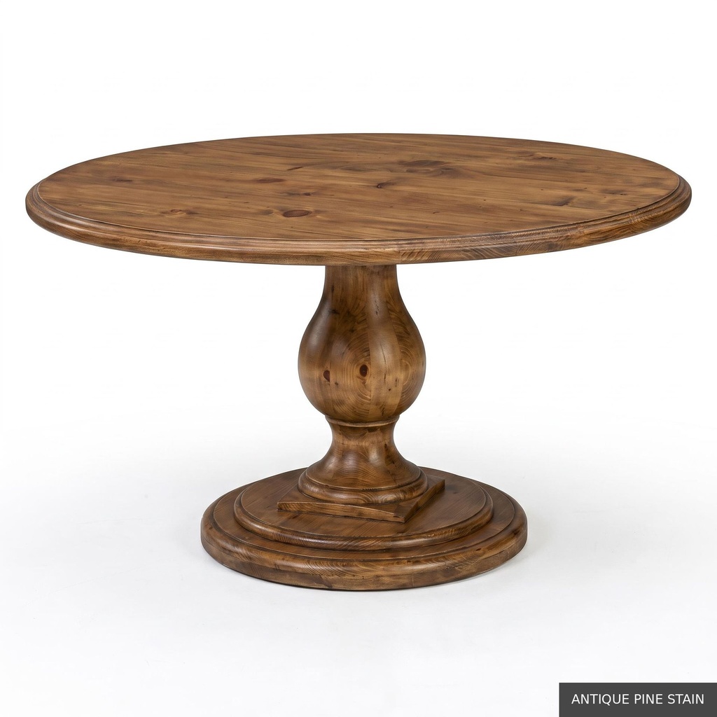 [EUR: Lafa-54] Lafayette Dining Table - 54"  / Antique Pine Stain