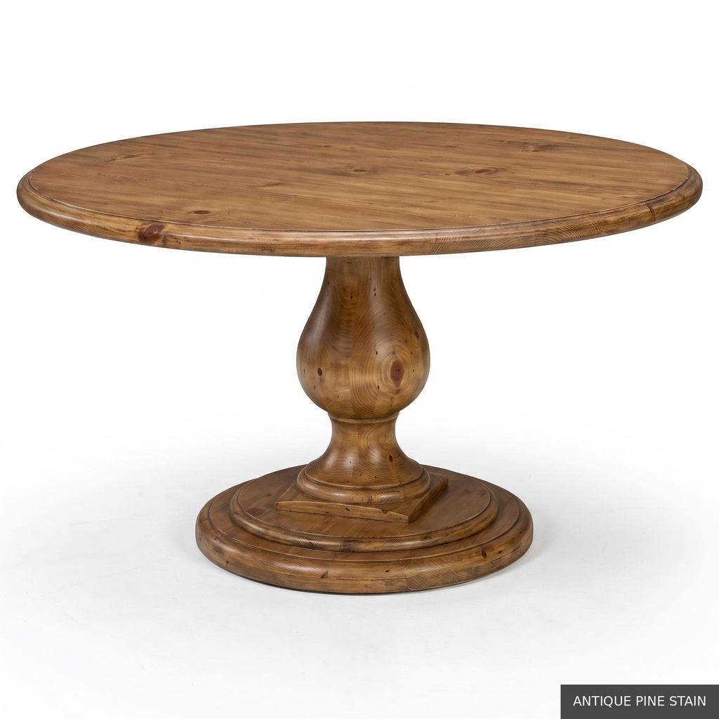 [EUR: Lafa-60] Lafayette Dining Table - 60"   / Antique Pine Stain