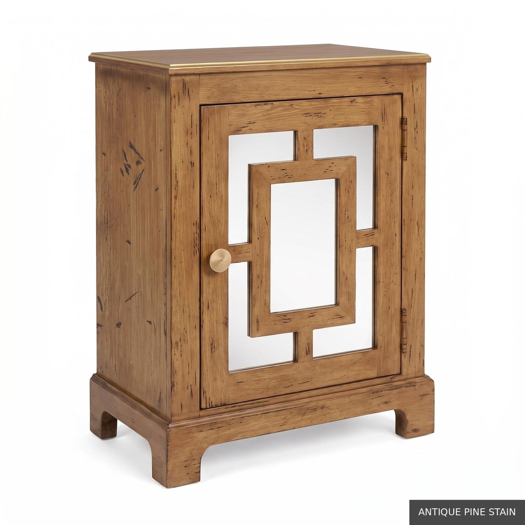 [EUR: Lang] Langford Side Table   / Antique Pine Stain + Gold
